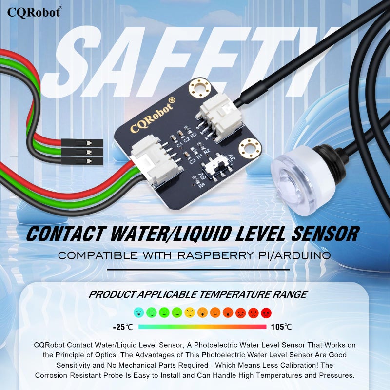 CQRobot Contact Water/Liquid Level Sensor Compatible with Raspberry Pi/Arduino. for Automatic Irrigation Systems, Aquariums, Plants, in The Garden, in Agriculture etc. - Image 2